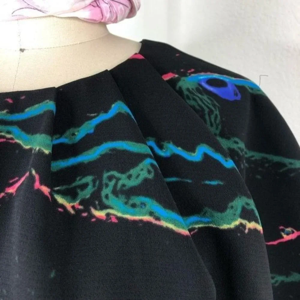 & Other Stories Oil Spill Dress Pencil Color Spill - Picture 2 of 10